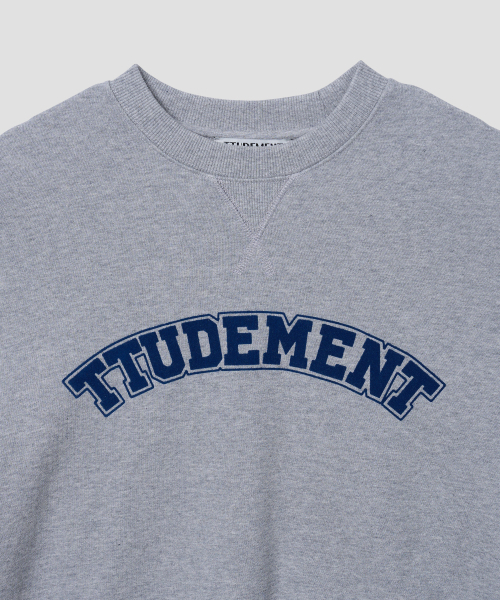 TTUDEMENT(トュードメント)の「ESSENTIAL LOGO SWEATSHIRT_MELANGE GREY(スウェット・レディース・その他・FREE)」の4枚目の写真
