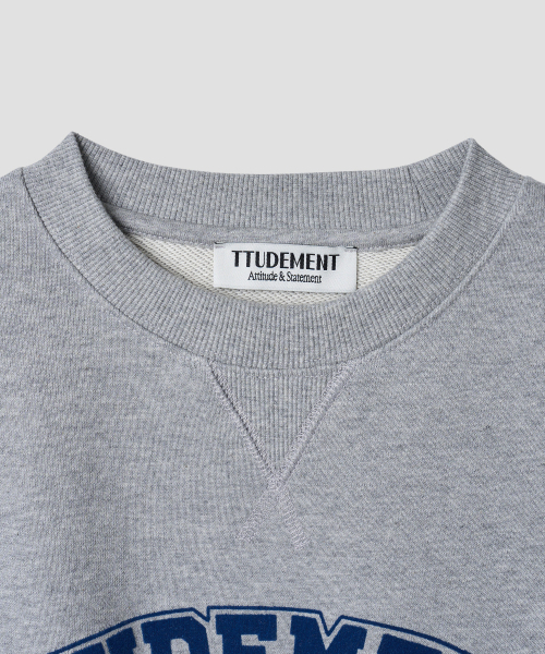 TTUDEMENT(トュードメント)の「ESSENTIAL LOGO SWEATSHIRT_MELANGE GREY(スウェット・レディース・その他・FREE)」の5枚目の写真