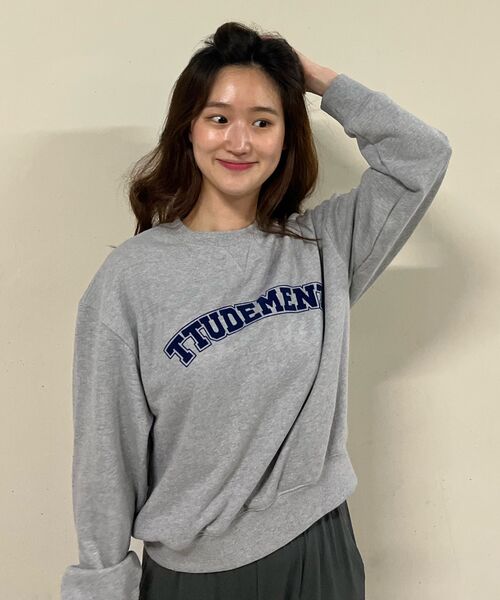 TTUDEMENT(トュードメント)の「ESSENTIAL LOGO SWEATSHIRT_MELANGE GREY(スウェット・レディース・その他・FREE)」の10枚目の写真