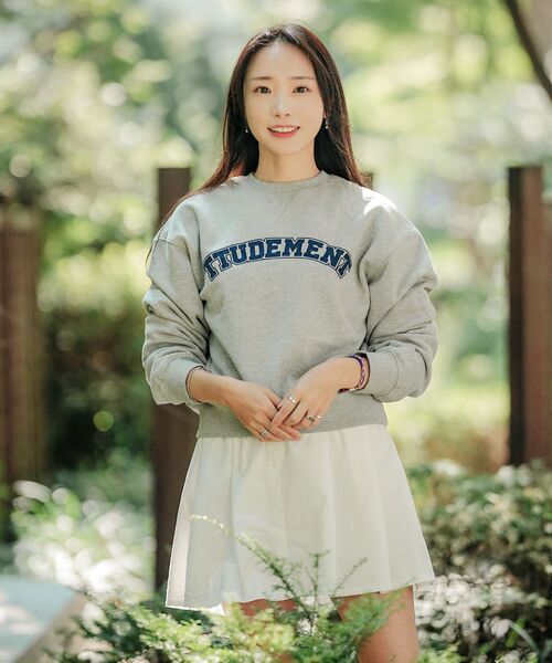 TTUDEMENT(トュードメント)の「ESSENTIAL LOGO SWEATSHIRT_MELANGE GREY(スウェット・レディース・その他・FREE)」の12枚目の写真