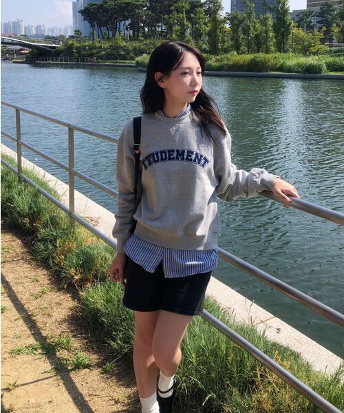 TTUDEMENT(トュードメント)の「ESSENTIAL LOGO SWEATSHIRT_MELANGE GREY(スウェット・レディース・その他・FREE)」の13枚目の写真