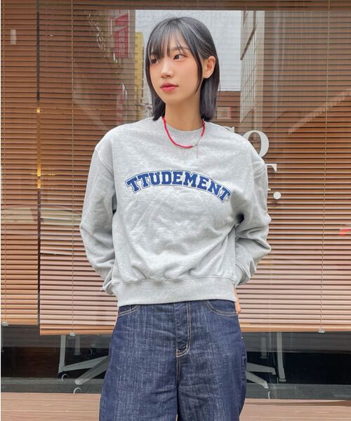 TTUDEMENT(トュードメント)の「ESSENTIAL LOGO SWEATSHIRT_MELANGE GREY(スウェット・レディース・その他・FREE)」の14枚目の写真