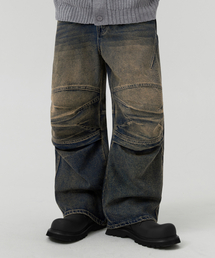 TRILLION（トリリオン）の「Knee dart denim pants desert blue（デニムパンツ・レディース）」