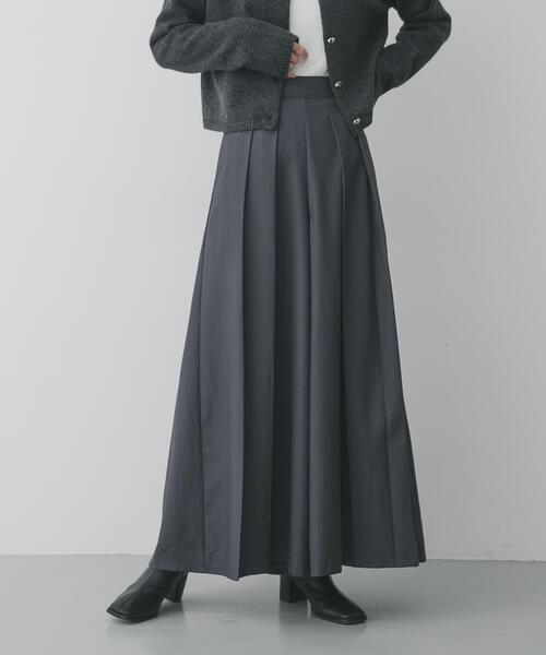 SENSE OF PLACE by URBAN RESEARCH(センスオブプレイスバイアーバンリサーチ)の「ハカマタックパンツ(その他パンツ・レディース・チャコールグレー/ベージュ・SMALL/MEDIUM)」の2枚目の写真