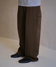UNIFORM COTTON CHINO PANTS (BROWN)