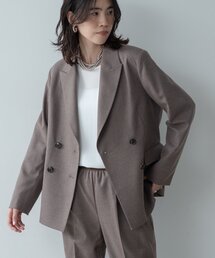 GALLEST | Comfy SET UP|ダブルブレストジャケット【再入荷/セットアップ対応/通勤/カセット服】(テーラードジャケット)