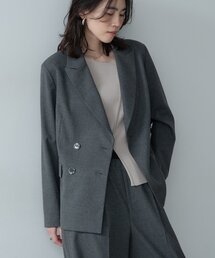 GALLEST | Comfy SET UP|ダブルブレストジャケット【再入荷/セットアップ対応/通勤/カセット服】(テーラードジャケット)