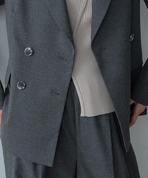 GALLEST(ギャレスト)の「Comfy SET UP|ダブルブレストジャケット【再入荷/セットアップ対応/通勤/カセット服】(テーラードジャケット・レディース・ダークグレー/ブラウン系/ブラック・36/38/40)」の10枚目の写真