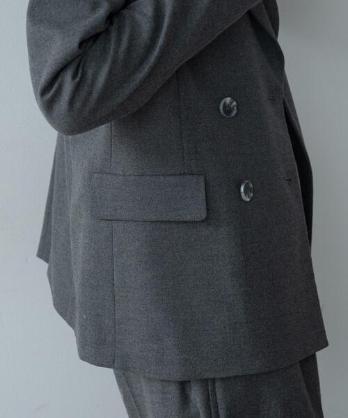 GALLEST(ギャレスト)の「Comfy SET UP|ダブルブレストジャケット【再入荷/セットアップ対応/通勤/カセット服】(テーラードジャケット・レディース・ダークグレー/ブラウン系/ブラック・36/38/40)」の11枚目の写真