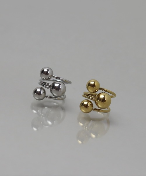 ieLS(イエルズ)の「金属アレルギー対応「ieLS」ステンレス スリーボールボリュームリング(リング・メンズ・ゴールド/シルバー・ONE SIZE)」の6枚目の写真