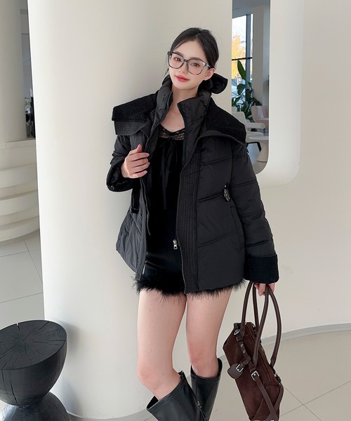 セール】【Jasmine】ウエストベルトダウンジャケット（ダウン