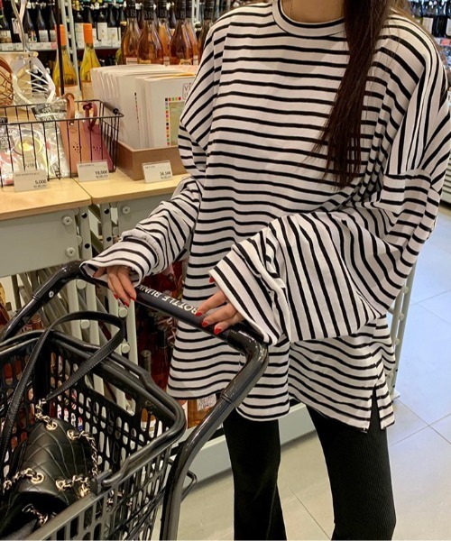 yuue' ( wear )(ユーイ)の「リブフレアパンツ/美脚リブレギンス(その他パンツ・レディース・ブラック/グレー・FREE)」の14枚目の写真