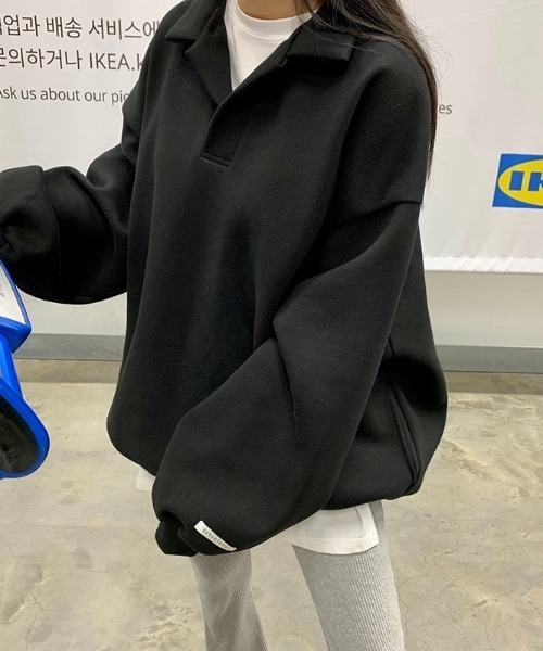 yuue' ( wear )(ユーイ)の「リブフレアパンツ/美脚リブレギンス(その他パンツ・レディース・ブラック/グレー・FREE)」の9枚目の写真