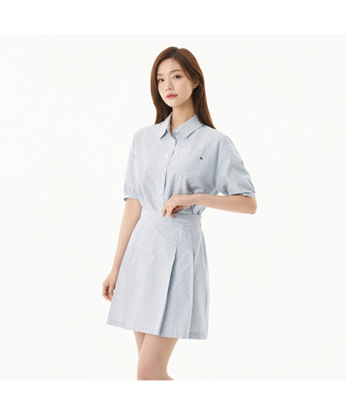 PLASTIC ISLAND（プラスティックアイランド）の「ツーインワンシャツワンピース PR2WO501（ワンピース・レディース・ブルー・SMALL/MEDIUM/X-SMALL）」の4枚目の写真