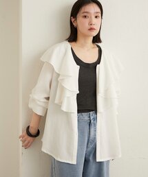 Omekashi | ピグメントライクフリルシャツ(シャツ/ブラウス)