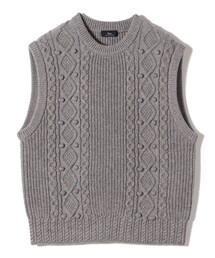 SHIPS | SHIPS Primary Navy Label:〈手洗い可能〉PON PON ケーブル ベスト(ベスト)