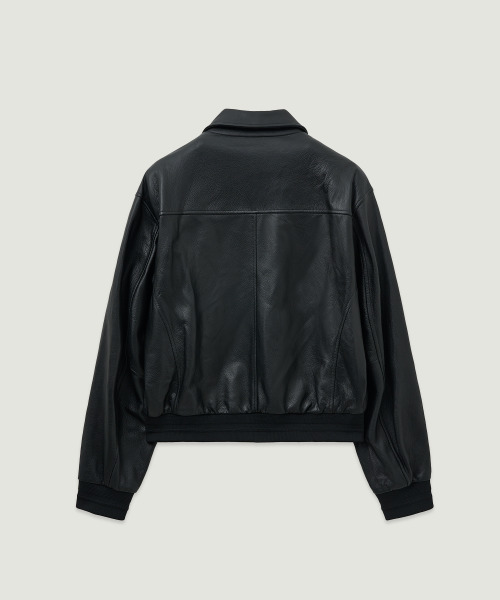 セレニティ ゴートレザー ブルゾン ブラック（ライダースジャケット