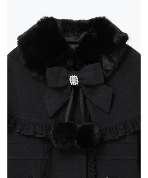 ゴシックフリルレースアップケープコート（その他アウター）｜NOEMIE