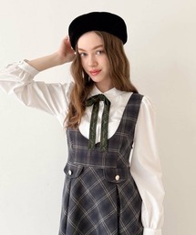 F i.n.t | チェックロゴリボンタイ付きブラウス(シャツ/ブラウス)