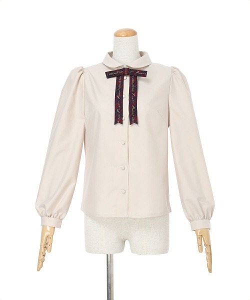 F i.n.t（フィント）の「チェックロゴリボンタイ付きブラウス（シャツ/ブラウス・レディース・ホワイト×グリーン/ライトベージュ・FREE）」の13枚目の写真