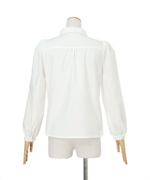 F i.n.t（フィント）の「チェックロゴリボンタイ付きブラウス（シャツ/ブラウス・レディース・ホワイト×グリーン/ライトベージュ・FREE）」の14枚目の写真