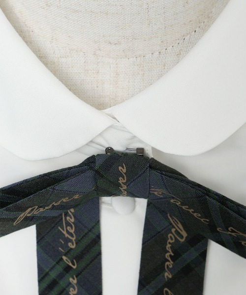 F i.n.t（フィント）の「チェックロゴリボンタイ付きブラウス（シャツ/ブラウス・レディース・ホワイト×グリーン/ライトベージュ・FREE）」の18枚目の写真