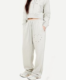 PIECEMAKER（ピースメーカー）の「HEART EYELET SWEAT PANTS (GREY)（スウェットパンツ）」