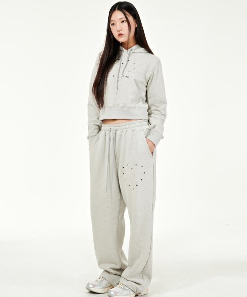 PIECEMAKER(ピースメーカー)の「HEART EYELET SWEAT PANTS (GREY)(スウェットパンツ・レディース・その他・LARGE/MEDIUM)」の2枚目の写真