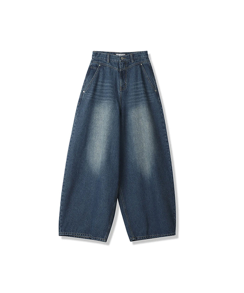 ZENDUST(ジェンダスト)の「Rothen Wide Denim Pants WASHING BLUE(デニムパンツ・レディース・ブルー・LARGE/MEDIUM/SMALL/X-SMALL/XX-SMALL)」の1枚目の写真