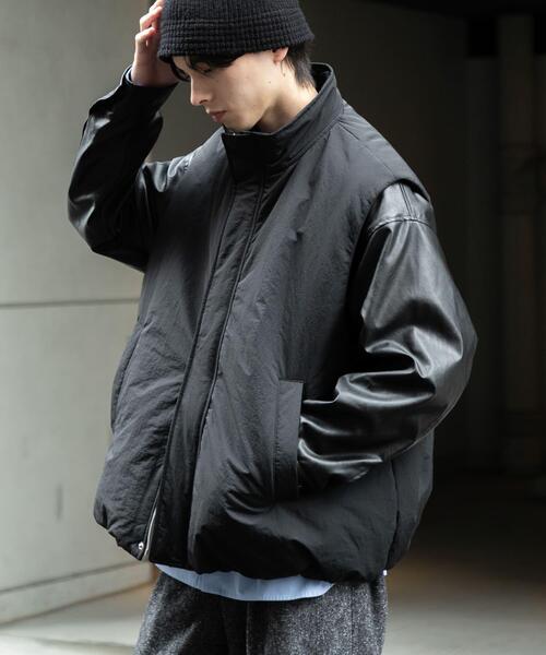 SENSE OF PLACE by URBAN RESEARCH(センスオブプレイスバイアーバンリサーチ)の「ナイロンユーティリティーベスト(ダウンベスト・メンズ・ブラック/チャコールグレー・MEDIUM/LARGE)」の4枚目の写真