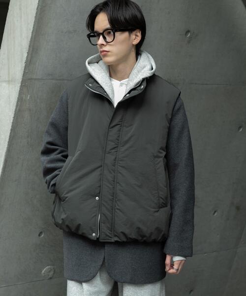 SENSE OF PLACE by URBAN RESEARCH(センスオブプレイスバイアーバンリサーチ)の「ナイロンユーティリティーベスト(ダウンベスト・メンズ・ブラック/チャコールグレー・MEDIUM/LARGE)」の14枚目の写真