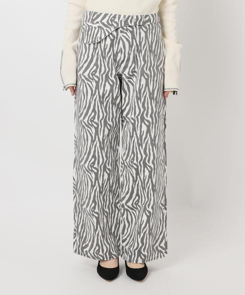 Oriens JOURNAL STANDARD（オリエンス ジャーナルスタンダード）の「ベルトデザインゼブラパンツ（その他パンツ・レディース・ブラウン系その他/ホワイト系その他・36/38）」の21枚目の写真