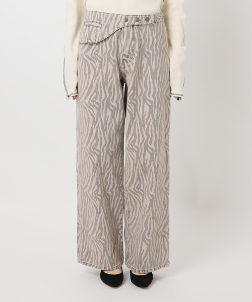 Oriens JOURNAL STANDARD（オリエンス ジャーナルスタンダード）の「ベルトデザインゼブラパンツ（その他パンツ・レディース・ブラウン系その他/ホワイト系その他・36/38）」の7枚目の写真