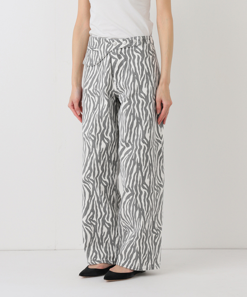 Oriens JOURNAL STANDARD（オリエンス ジャーナルスタンダード）の「ベルトデザインゼブラパンツ（その他パンツ・レディース・ブラウン系その他/ホワイト系その他・36/38）」の3枚目の写真