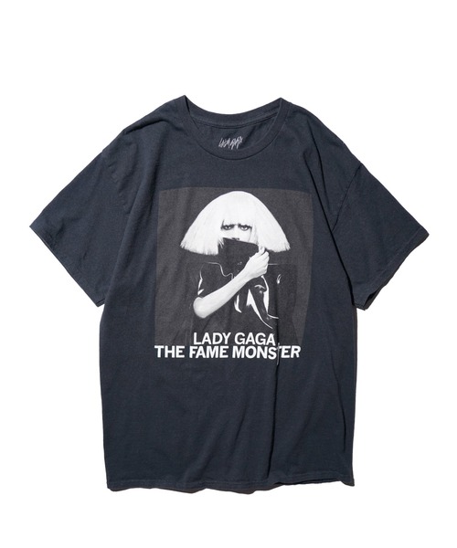 THRIFTY LOOK(スリフティールック)の「THRIFTY LOOK / スリフティールック "LADY GAGA"TEE レディーガガ バンドTシャツ ユーズド加工(Tシャツ/カットソー・メンズ・ブラック・LARGE/MEDIUM/X-LARGE)」の2枚目の写真