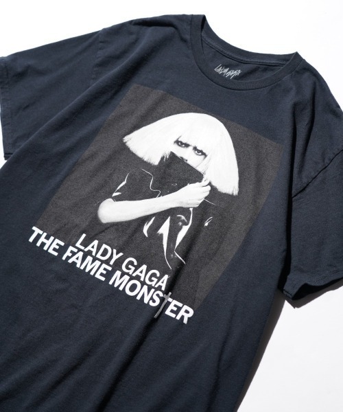 THRIFTY LOOK(スリフティールック)の「THRIFTY LOOK / スリフティールック "LADY GAGA"TEE レディーガガ バンドTシャツ ユーズド加工(Tシャツ/カットソー・メンズ・ブラック・LARGE/MEDIUM/X-LARGE)」の4枚目の写真
