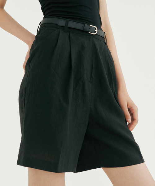 REORG（リオルグ）の「BLO LINEN HALF PANTS BLACK（その他パンツ・レディース・その他・SMALL/MEDIUM/LARGE）」の2枚目の写真