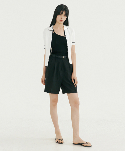 REORG（リオルグ）の「BLO LINEN HALF PANTS BLACK（その他パンツ・レディース・その他・SMALL/MEDIUM/LARGE）」の4枚目の写真