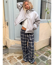 LLL DESIGN STUDIO（lllデザインスタジオ）の「チェックオールデイパンツ_グレーネイビー（その他パンツ）」