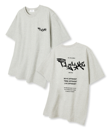 ムーブディフロント オーバーサイズ 半袖Tシャツ オートミール