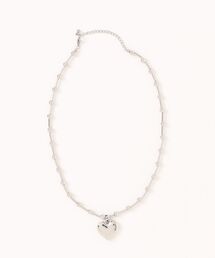 LOWRYS FARM | ステンレスガラスハートネックレス　634082(ネックレス)