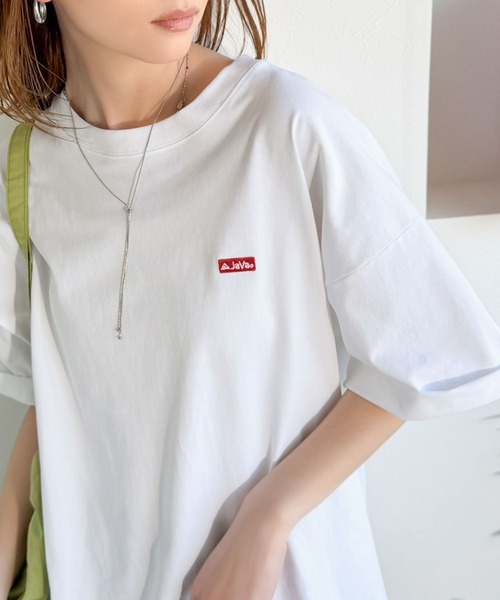 Java(ジャバ)の「《JaVaジャバコラボ》◎バック刺繍が主役の一枚♪オーバーサイズ ハングル刺繍バックプリントビッグTEE(Tシャツ/カットソー・レディース・ブラウン/アイボリー/オフホワイト/チャコール/ピンク・X-LARGE/LARGE/MEDIUM/SMALL)」の17枚目の写真