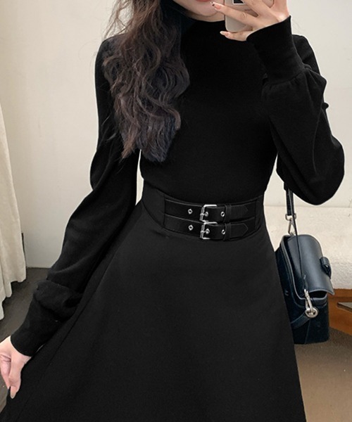 Miniministore(ミニミニストア)の「ベルト飾りロングワンピースウエストマーク(ワンピース・レディース・ブラック・L/M)」の17枚目の写真