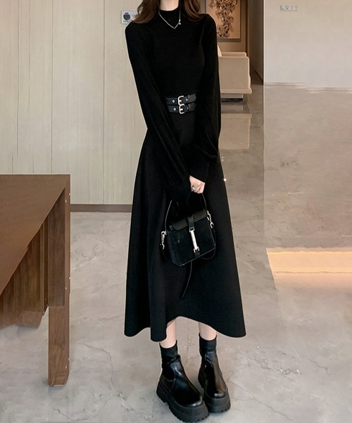 Miniministore(ミニミニストア)の「ベルト飾りロングワンピースウエストマーク(ワンピース・レディース・ブラック・L/M)」の18枚目の写真