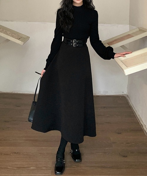 Miniministore(ミニミニストア)の「ベルト飾りロングワンピースウエストマーク(ワンピース・レディース・ブラック・L/M)」の20枚目の写真