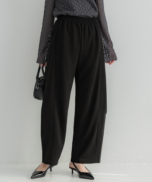 coca(coca)(コカ)の「裏毛カーブスウェットパンツ(スウェットパンツ・レディース・グレー/ブラック・L/M/S)」の1枚目の写真