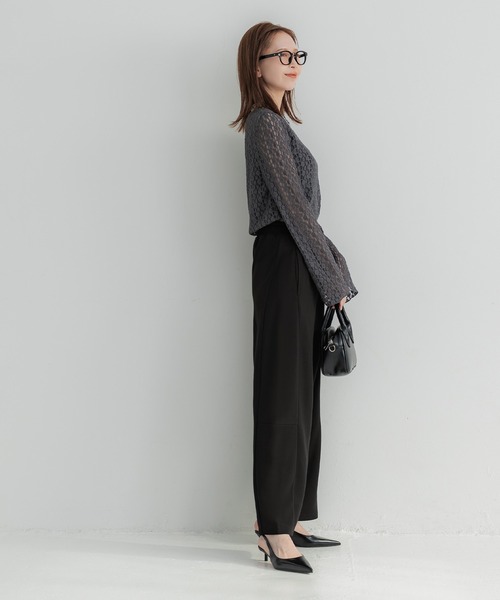 coca(coca)(コカ)の「裏毛カーブスウェットパンツ(スウェットパンツ・レディース・グレー/ブラック・L/M/S)」の13枚目の写真