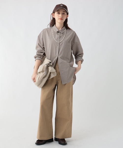 GEORGE'S（ジョージズ）の「スナップボタンチェックシャツ（シャツ/ブラウス・レディース・ブラウン系/ブルー系1/ブルー系2・FREE）」の9枚目の写真