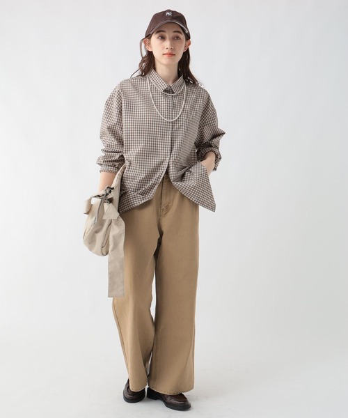 GEORGE'S（ジョージズ）の「スナップボタンチェックシャツ（シャツ/ブラウス・レディース・ブラウン系/ブルー系1/ブルー系2・FREE）」の4枚目の写真