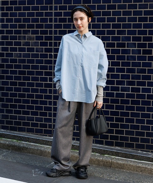 GEORGE'S（ジョージズ）の「スナップボタンチェックシャツ（シャツ/ブラウス・レディース・ブラウン系/ブルー系1/ブルー系2・FREE）」の16枚目の写真